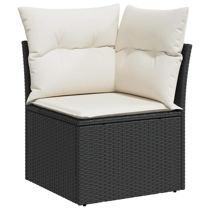 Set de canapele pentru grădină 8 buc. Negru poliratan - WALTI WALTI