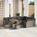 Set de canapele pentru grădină cu pernă 12 pcs Gri Rattan poli - WALTI WALTI