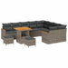 Set de canapele pentru grădină cu pernă 12 pcs Gri Rattan poli - WALTI WALTI