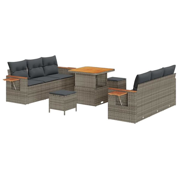 Set de canapele pentru grădină cu pernă 9 pcs Gri - WALTI WALTI