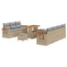 Set de canapele pentru grădină 10 pcs Beige și gri deschis - WALTI WALTI
