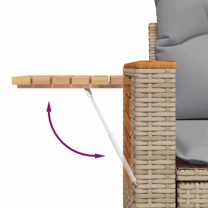 Set de canapele pentru grădină 10 pcs Beige și gri deschis - WALTI WALTI