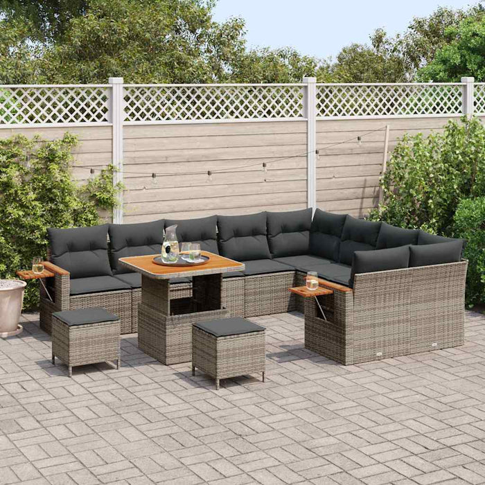 Set de canapele pentru grădină cu pernă Manual 12 pcs Gri - WALTI WALTI