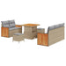 Set de canapele pentru grădină 8 pcs Beige și gri deschis - WALTI WALTI