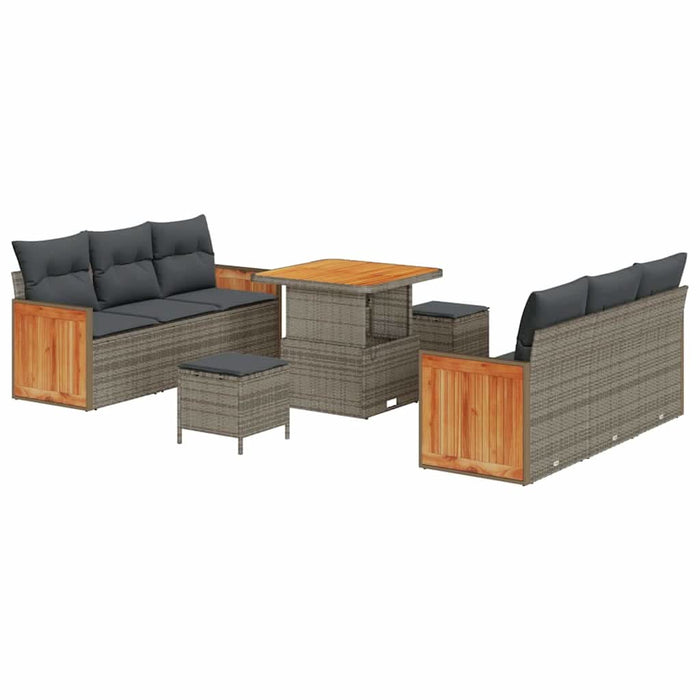 Set de canapele pentru grădină cu pernă Manual 9 pcs Gri - WALTI WALTI