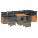 Set de canapele pentru grădină cu pernă 9 pcs Gri - WALTI WALTI