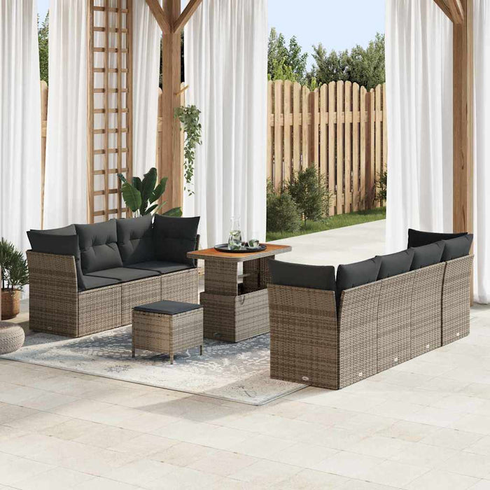 Set de canapele pentru grădină 10 pcs Gri 90 x 55 x 71 cm - WALTI WALTI