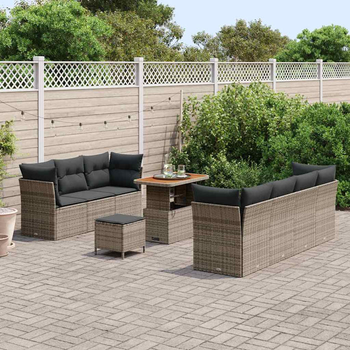 Set de canapele pentru grădină 10 pcs Gri 90 x 55 x 71 cm - WALTI WALTI