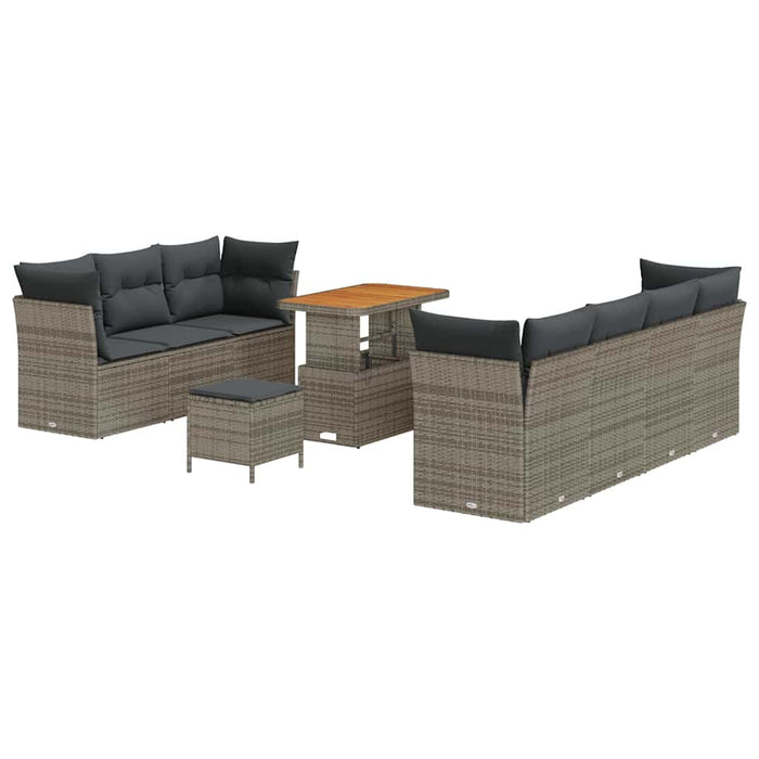 Set de canapele pentru grădină 10 pcs Gri 90 x 55 x 71 cm - WALTI WALTI