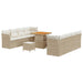 Set de canapele pentru grădină cu pernă 11 pcs bej și crem - WALTI WALTI