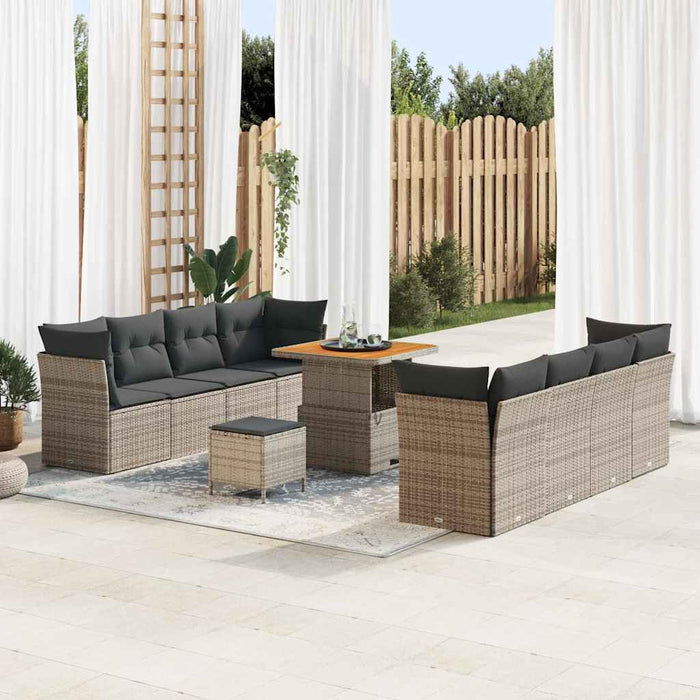 Set de canapele pentru grădină cu pernă Manual 11 pcs Gri - WALTI WALTI