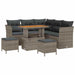 Set de canapele pentru grădină cu pernă cu depozitare 8 pcs Gri - WALTI WALTI