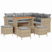 Set de canapele pentru grădină 9 pcs bej și gri deschis - WALTI WALTI