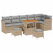 Set de canapele pentru grădină 9 pcs bej și gri deschis - WALTI WALTI