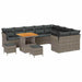 Set de canapele pentru grădină cu pernă 12 pcs Gri - WALTI WALTI
