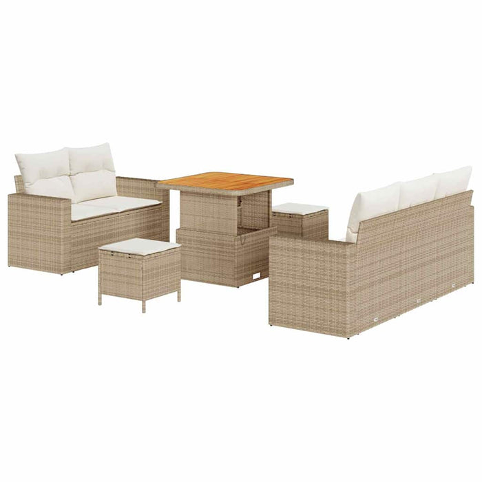 Set de canapele pentru grădină cu pernă 8 pcs bej și crem - WALTI WALTI