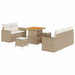 Set de canapele pentru grădină cu pernă 8 pcs bej și crem - WALTI WALTI