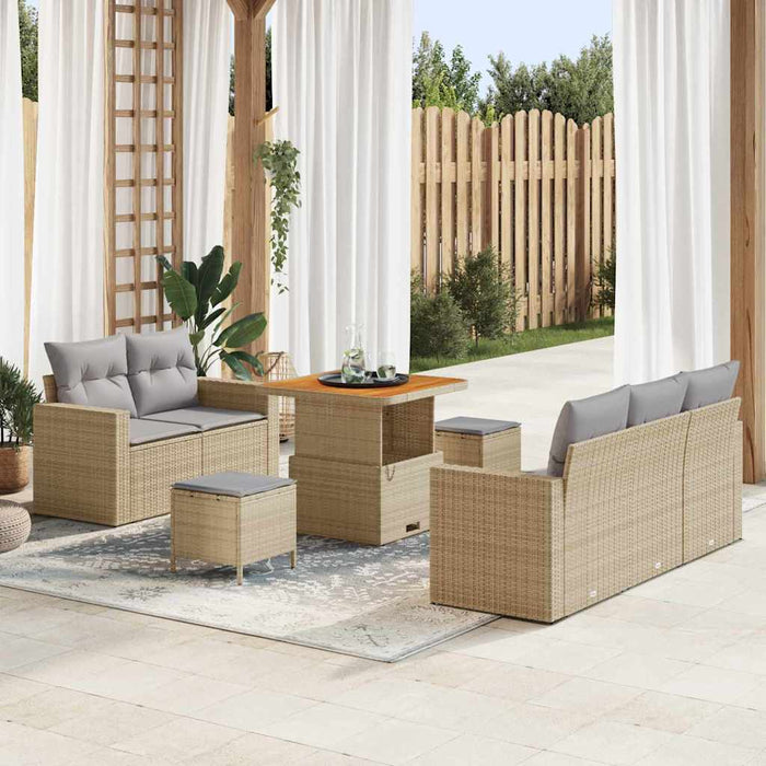 Set de canapele pentru grădină Manual 8 pcs bej și gri deschis - WALTI WALTI
