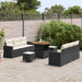 Set de canapele pentru grădină cu pernă 9 pcs negru și crem - WALTI WALTI