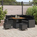Set de canapele pentru grădină 8 pcs Negru 80 x 80 x 71 cm - WALTI WALTI