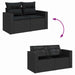 Set de canapele pentru grădină 8 pcs Negru 90 x 55 x 71 cm - WALTI WALTI
