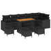 Set de canapele pentru grădină 10 pcs Negru 110 x 55 x 71 cm - WALTI WALTI