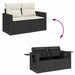 Set de canapele pentru grădină cu pernă 8 pcs negru și crem - WALTI WALTI