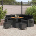 Set de canapele pentru grădină 8 pcs Negru 80 x 80 x 71 cm - WALTI WALTI