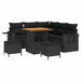 Set de canapele pentru grădină 8 pcs Negru 80 x 80 x 71 cm - WALTI WALTI