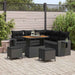 Set de canapele pentru grădină 8 pcs Negru 90 x 55 x 71 cm - WALTI WALTI