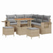 Set de canapele pentru grădină 9 pcs Beige și gri deschis - WALTI WALTI