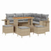 Set de canapele pentru grădină 10 pcs Beige și gri deschis - WALTI WALTI