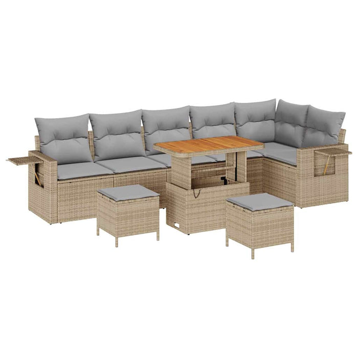 Set de canapele pentru grădină 11 pcs Beige și gri deschis - WALTI WALTI