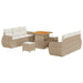 Set de canapele pentru grădină cu pernă 9 pcs bej și crem - WALTI WALTI