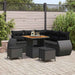 Set de canapele pentru grădină 8 pcs Negru 80 x 80 x 71 cm - WALTI WALTI