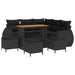 Set de canapele pentru grădină 9 pcs Negru 110 x 55 x 71 cm - WALTI WALTI