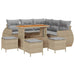 Set de canapele pentru grădină 9 pcs Beige și gri deschis - WALTI WALTI