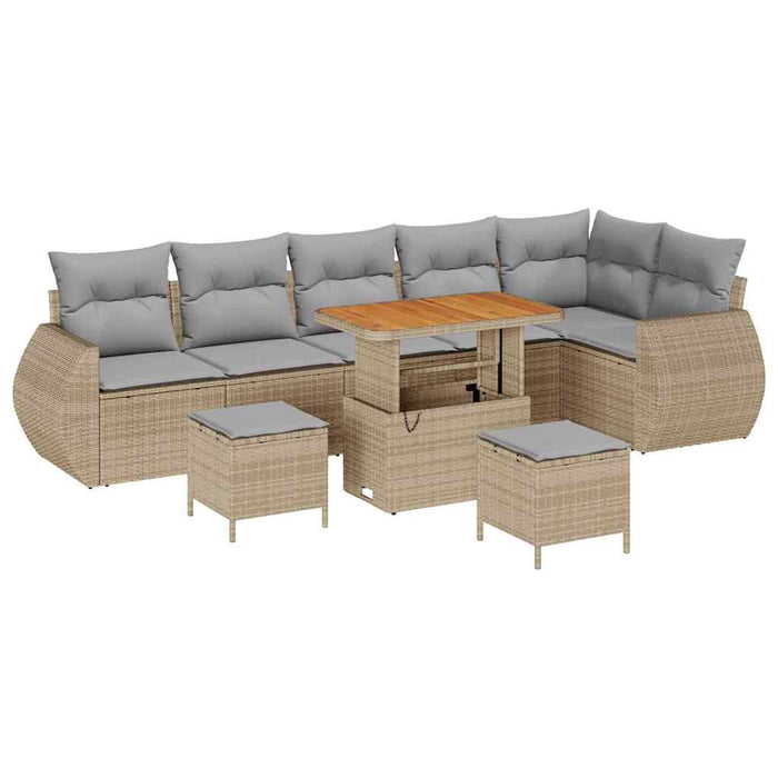 Set de canapele pentru grădină Manual 9 pcs bej și gri deschis - WALTI WALTI