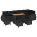 Set de canapele pentru grădină 10 pcs Negru 110 x 55 x 71 cm - WALTI WALTI