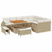 Set de canapele pentru grădină cu pernă 12 pcs bej și crem - WALTI WALTI