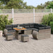 Set de canapele pentru grădină cu pernă 12 pcs Gri Poli Rattan - WALTI WALTI