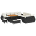 Set de canapele pentru grădină cu pernă 13 pcs negru și crem - WALTI WALTI