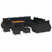 Set de canapele pentru grădină cu pernă 14 pcs Negru - WALTI WALTI