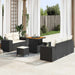Set de canapele pentru grădină 8 pcs Negru și Crem Poli Rattan - WALTI WALTI