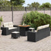 Set de canapele pentru grădină 8 pcs Negru și Crem Poli Rattan - WALTI WALTI