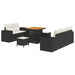 Set de canapele pentru grădină 8 pcs Negru și Crem Poli Rattan - WALTI WALTI