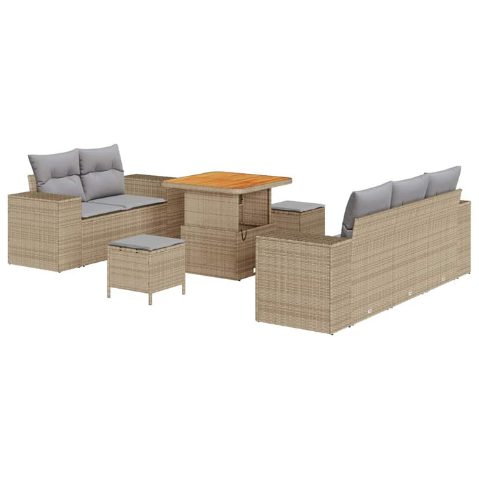 Set de canapele pentru grădină Manual 8 pcs bej și gri deschis - WALTI WALTI