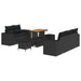 Set de canapele pentru grădină cu pernă 8 pcs Negru Poli Rattan - WALTI WALTI