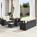 Set de canapele pentru grădină 8 pcs Negru și Crem Poli Rattan - WALTI WALTI