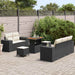 Set de canapele pentru grădină 8 pcs Negru și Crem Poli Rattan - WALTI WALTI